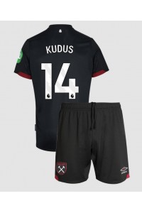 West Ham United Mohammed Kudus #14 Babytruitje Uit tenue Kind 2024-25 Korte Mouw (+ Korte broeken)